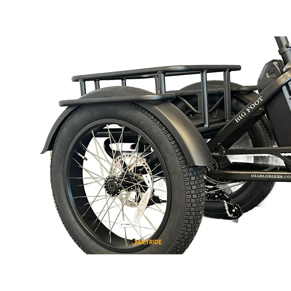 Diablo Big Foot Driewieler - Electrische minder valide fiets - Mat Zwart