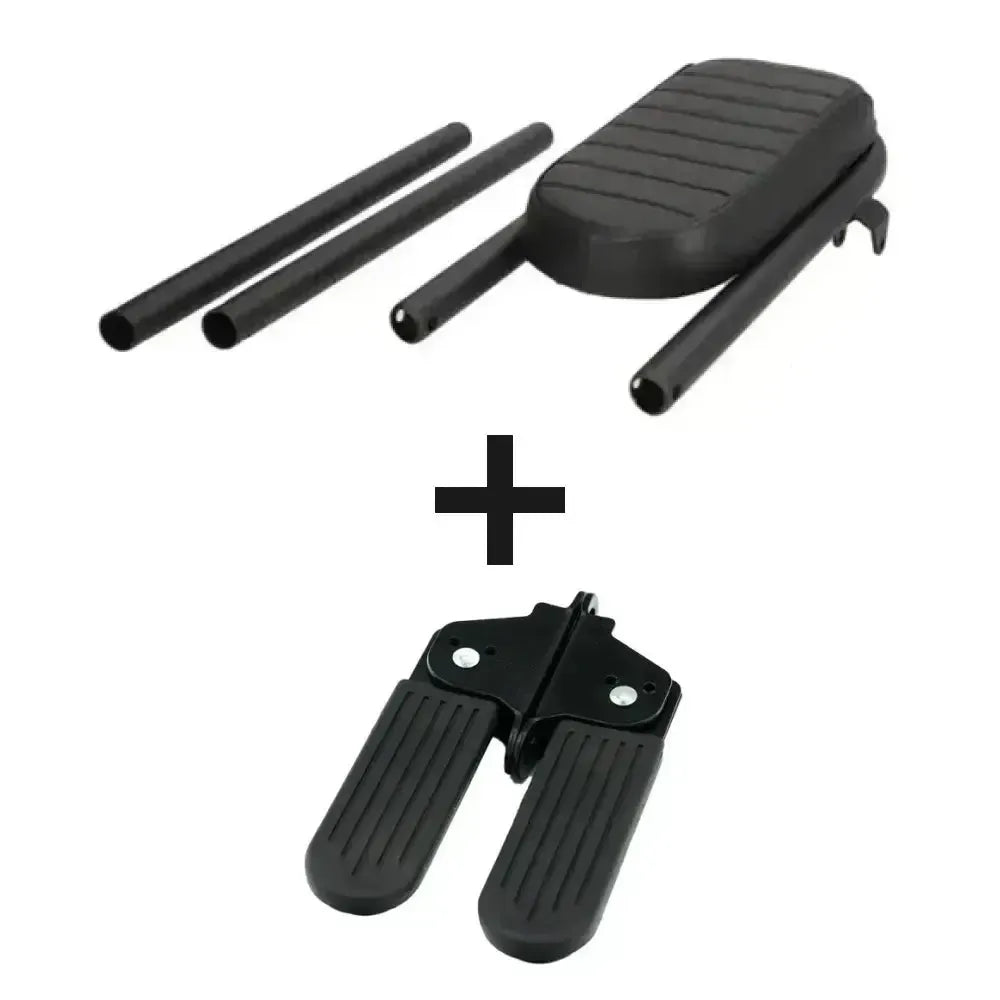 OUXI - Asiento trasero + Reposapiés - Negro