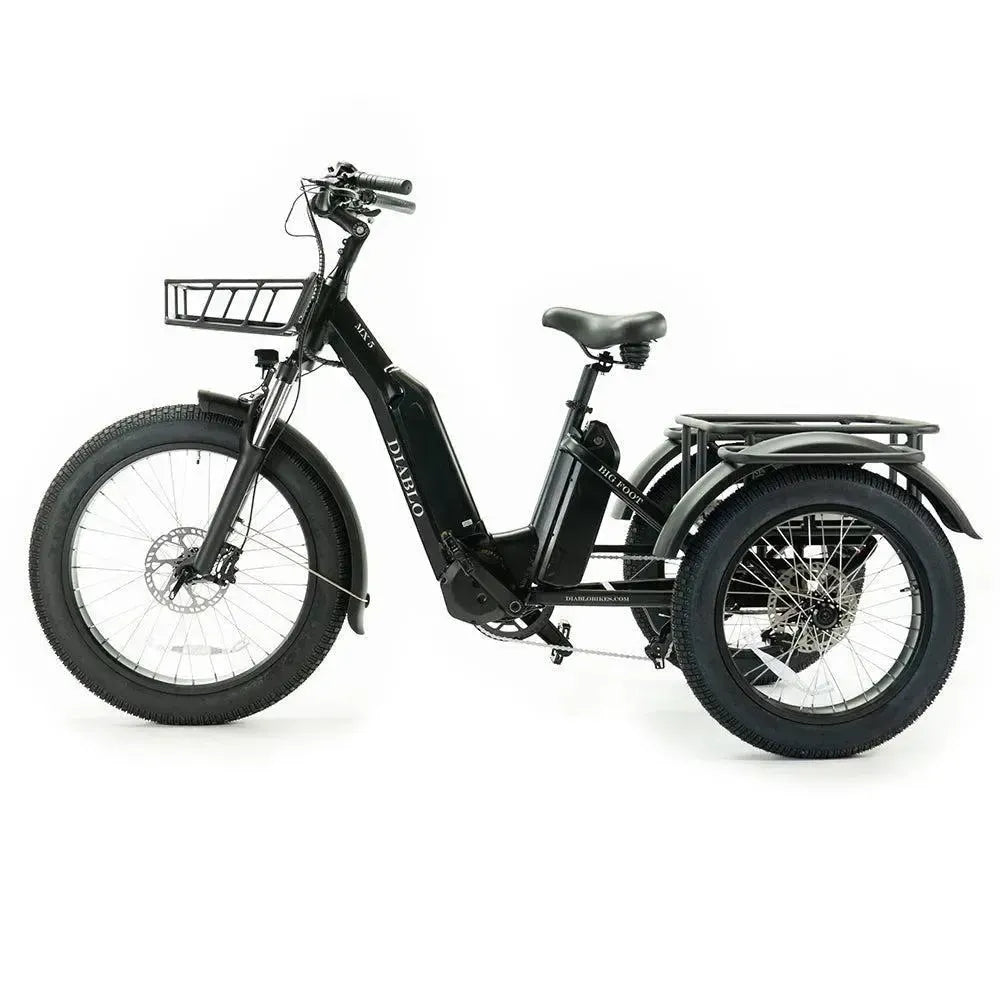 Diablo Big Foot Driewieler - Electrische minder valide fiets - Mat Zwart