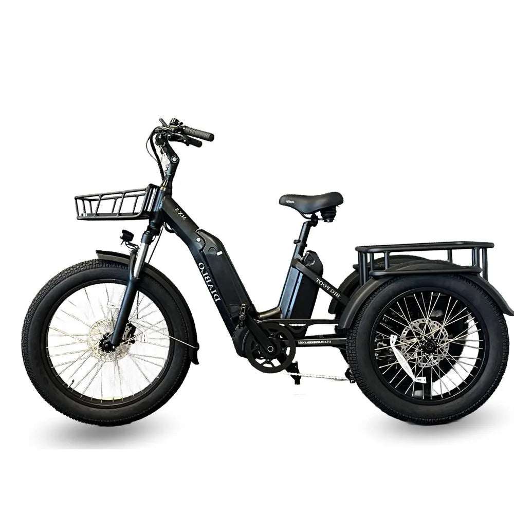 Diablo Big Foot Driewieler - Electrische minder valide fiets - Mat Zwart