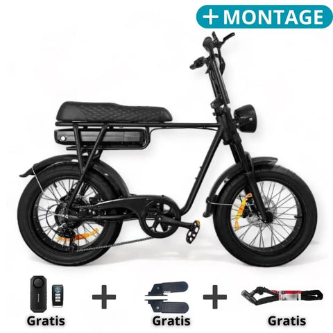EB2 Fatbike Negro + Sistema de alarma + Montaje gratis