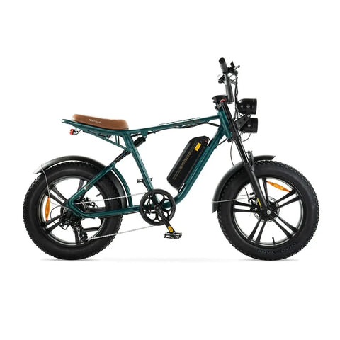 ENGWE M20 - Fatbike - Verde + Sistema de alarma + Soporte para teléfono