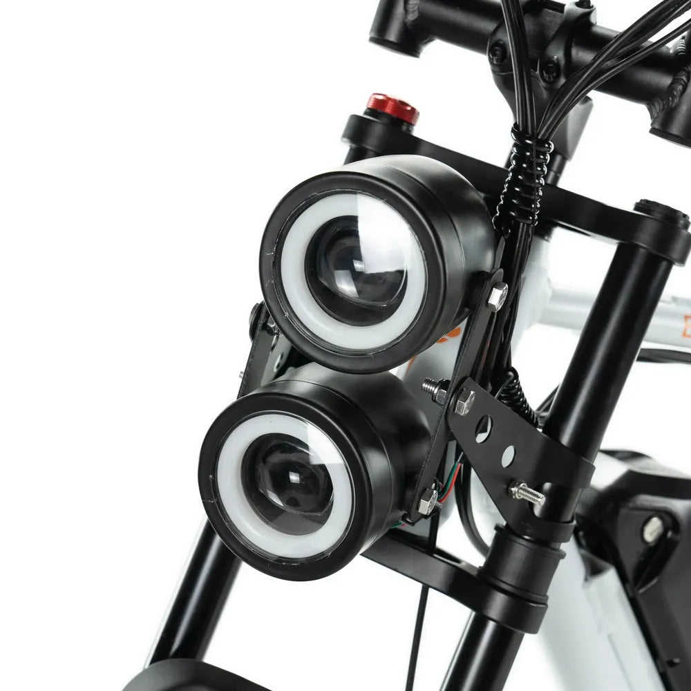 ENGWE M20 - Fatbike - Blanco + Sistema de alarma + Soporte para teléfono