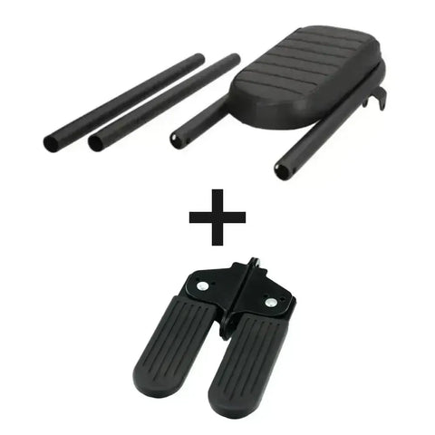 OUXI - Asiento trasero + Reposapiés - Negro