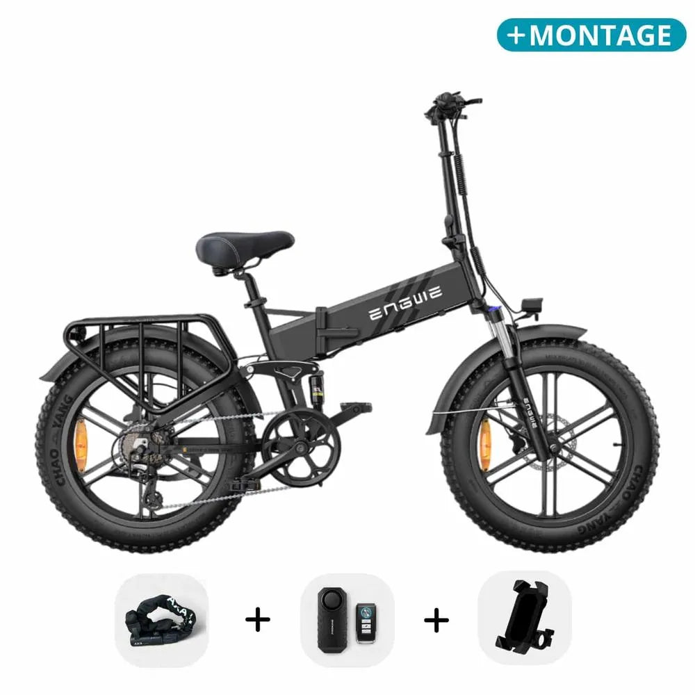 Engwe Engine Pro 2.0 - Bicicleta eléctrica plegable - Negra